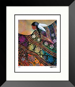 Shawl Dance framed limited edition print by artist Betty Albert