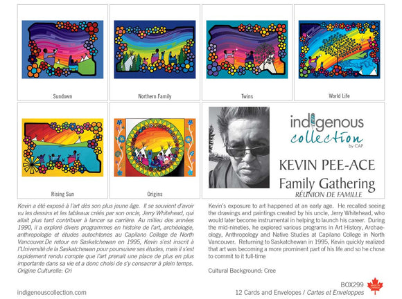 Family Gathering boxed note cards by artist Kevin Pee-Ace