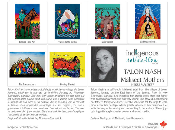 Maliseet Mothers boxed note cards by artist Talon Nash