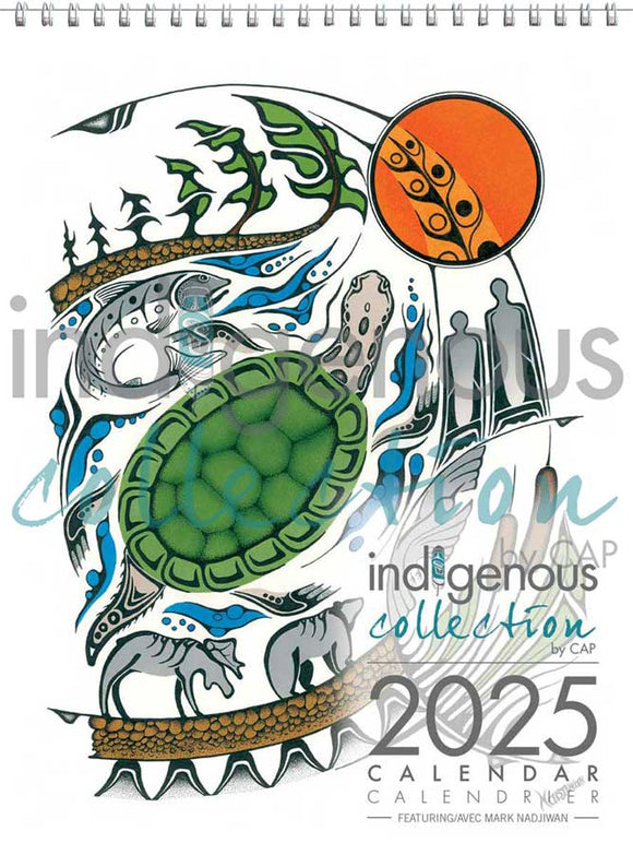 2025 calendar by artist Mark Nadjiwan