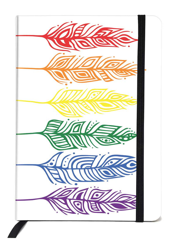 Pride Feathers Lined Journal