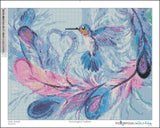 Hummingbird Feathers diamond art kit by artist Carla Joseph