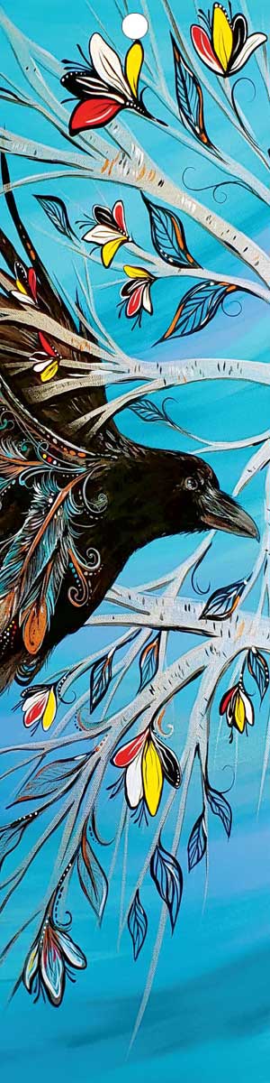 Raven Tree bookmark by artist Carla Joseph