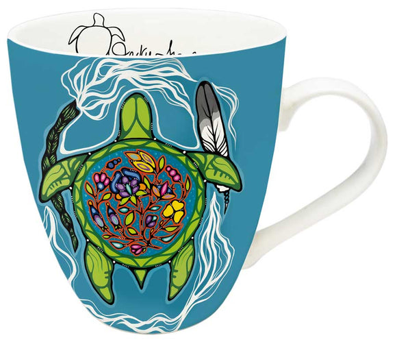 Prayers for Turtle Island mug by artist Jackie Traverse