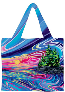 Reflect & Grow with Love reuseable shopping bag by artist Shawna Boulette Grapentine