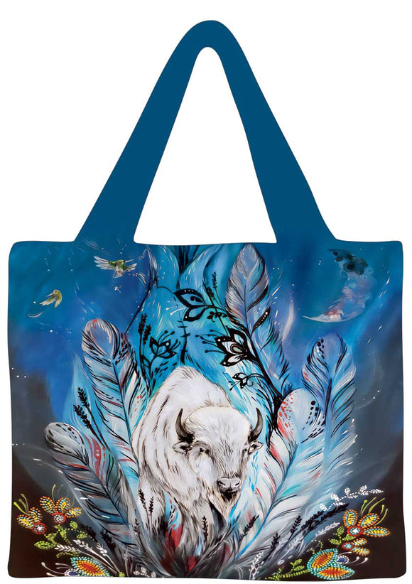 Spirit Buffalo reuseable shopping bag by artist Karen Erickson