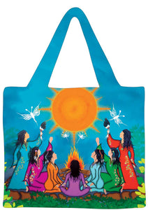 Upnmultoqsip reusable shopping bag by artist Tracey Mettalic