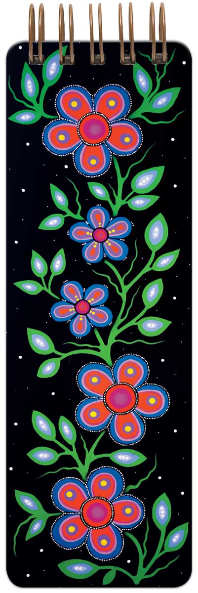 Ojibway Floral IX lined notepad by artist Jackie Traverse