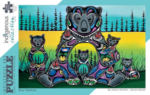 Bear Medicine 1000 piece puzzle by artist Jessica Somers