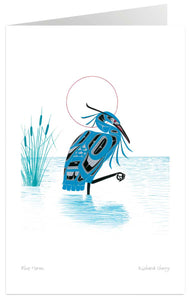 Blue Heron - 9" x 6" Art Card