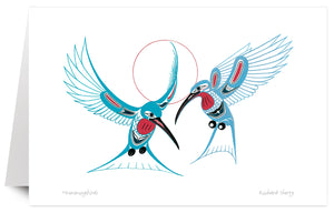 Hummingbirds - 9" x 6" Art Card