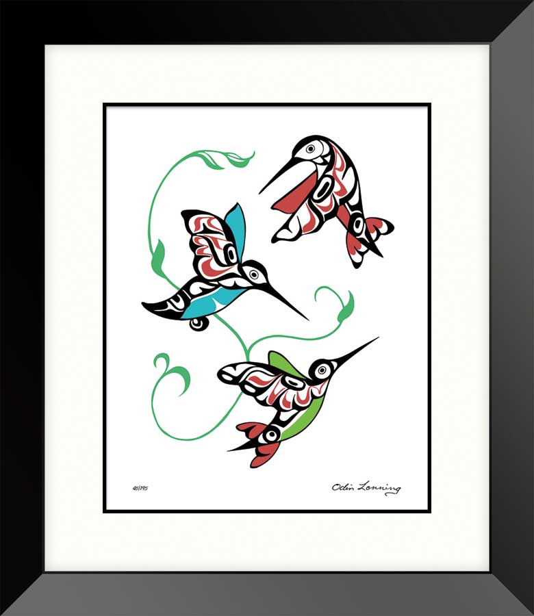 Hummingbirds Framed Limited Edition – Indigenous Collection
