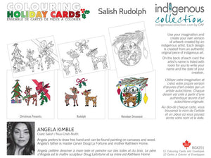 Salish Rudolph Christmas Colouring Cards