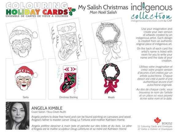 My Salish Christmas Colouring Cards