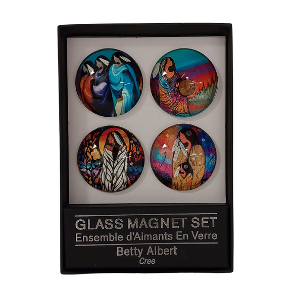 Betty Albert Large Glass Magnet Set