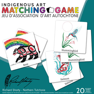 Matching game featuring art by Richard Shorty