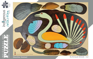 Shoreline Sentinel 1000 piece puzzle by artist Kenojuak Ashevak