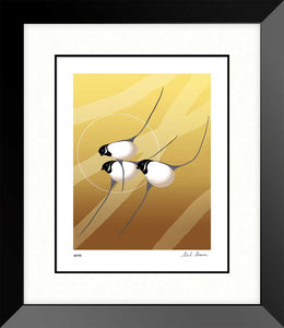 On the Winds of October - Chickadees Framed Limited Edition