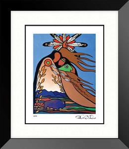 Mother Earth and Father Sky framed limited edition by Maxine Noel