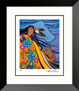 Makwa and His Quest for Honey framed limited edition by Pam Cailloux