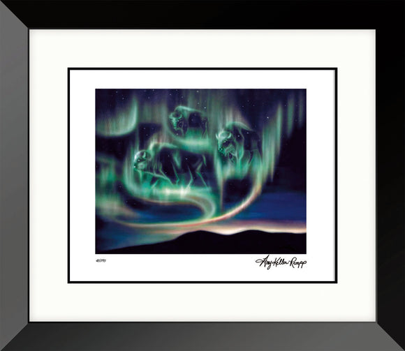 Sky Dance Buffalo framed limited edition by Amy Keller-Rempp