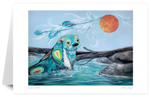 River Otter - 9" x 6" Art Card