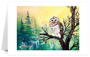 Wise Owl - 9" x 6" Art Card
