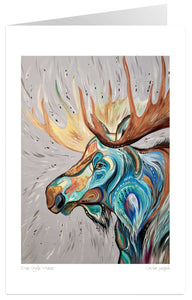 Cree Style Moose - 9" x 6" Art Card