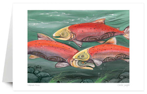 Salmon Run - 9" x 6" Art Card