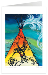 Hummingbird Teepee - 9" x 6" Art Card