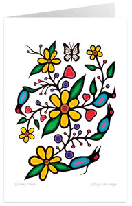 Ojibway Flower - 9" x 6" Art Card