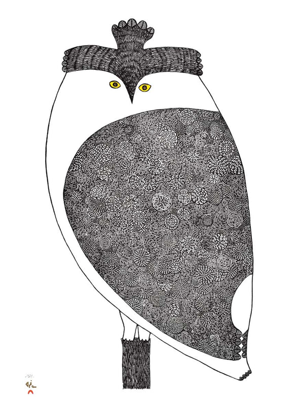 magnet Owl's Lookout by Ningeokuluk Teevee