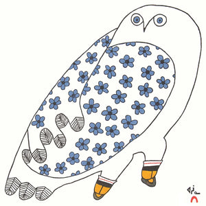 magnet Blossoming Owl by Ningeokuluk Teevee