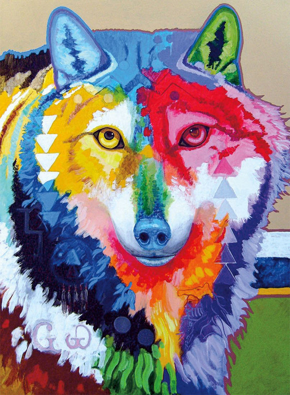 Magnet Big Wolf by Cherokee artist John Balloue