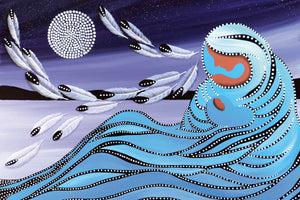 Magnet Mother & Moon by Cree artist Betty Albert