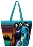 Three Sisters tote bag by artist Betty Albert
