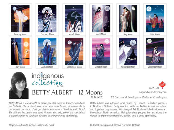 Betty Albert 12 Moons Boxed Note Cards