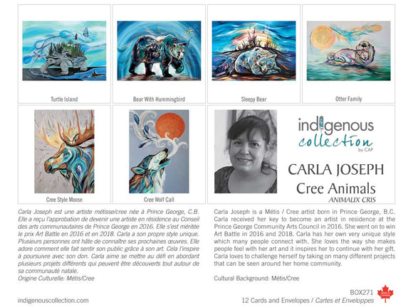 Cree Animals boxed card set by artist Carla Joseph