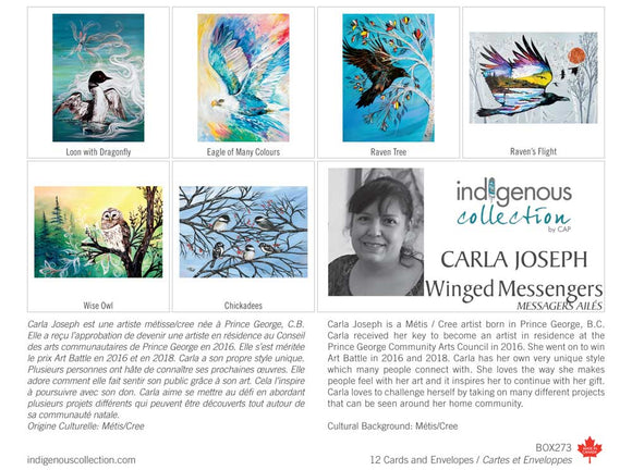 Winged Messengers boxed card set by artist Carla Joseph
