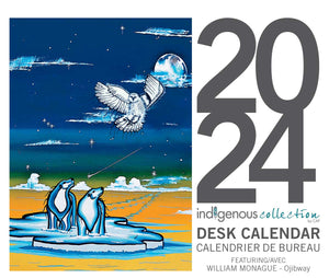 2024 desk calendar by artist William Monague