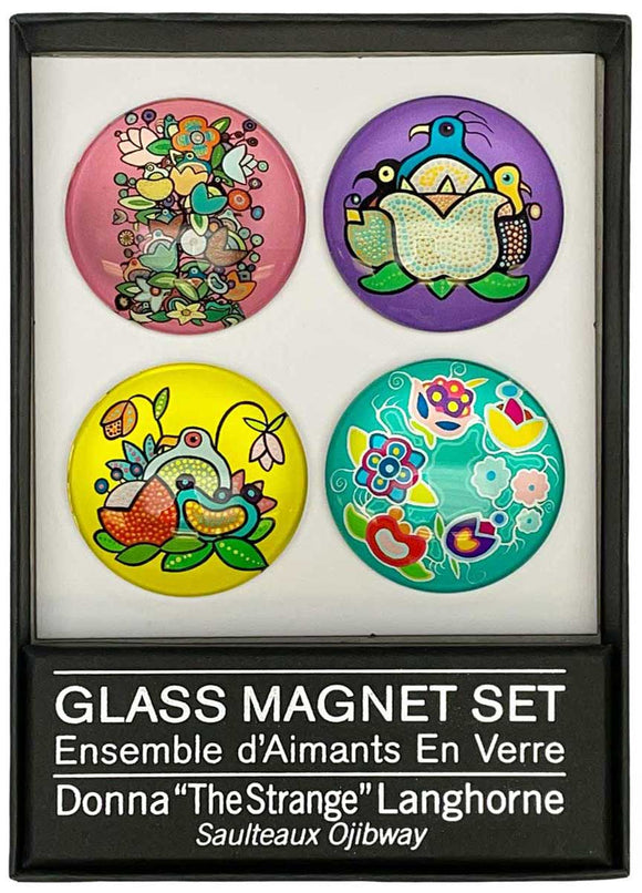 Glass magnet set by artist Donna 