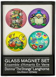 Glass magnet set by artist Donna "The Strange" Langhorne