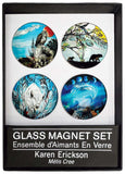 Glass magnet set by artist Karen Erickson