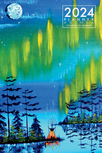 Northern Lights 2024 planner by artist William Monague