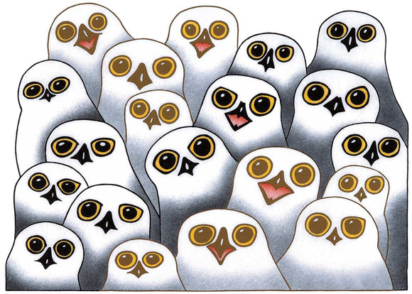 Parliament of Owls magnet by Kananginak Pootoogook