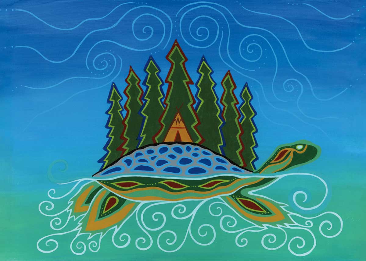 Turtle Island Magnet – Indigenous Collection