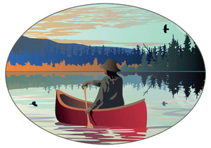 Lone Canoe Sticker