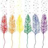 Pride Feathers paper napkins by artist Patrick Hunter