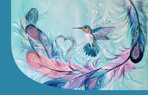 Hummingbird Feathers signature notebook by artist Carla Joseph
