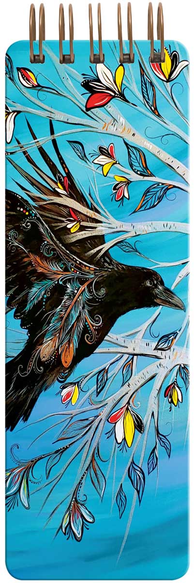 Raven Tree lined note pad by artist Carla Joseph